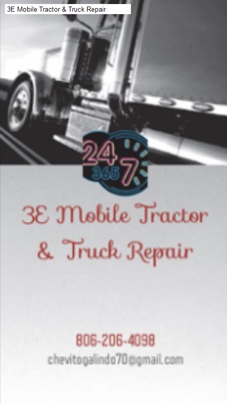 3E Mobile Tractor & Truck Repair