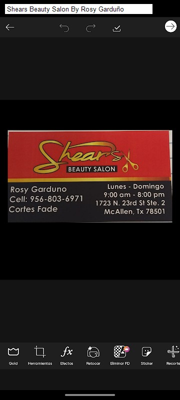 Shears Beauty Salon By Rosy Garduño