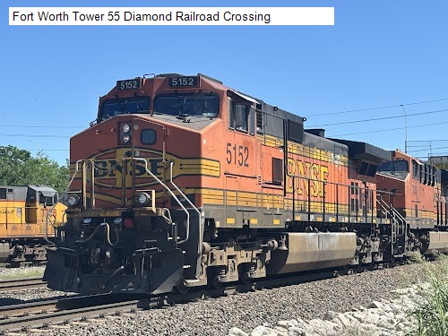 Fort Worth Tower 55 Diamond Railroad Crossing